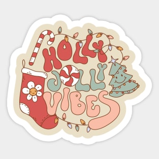 Holly Jolly Vibes Sticker